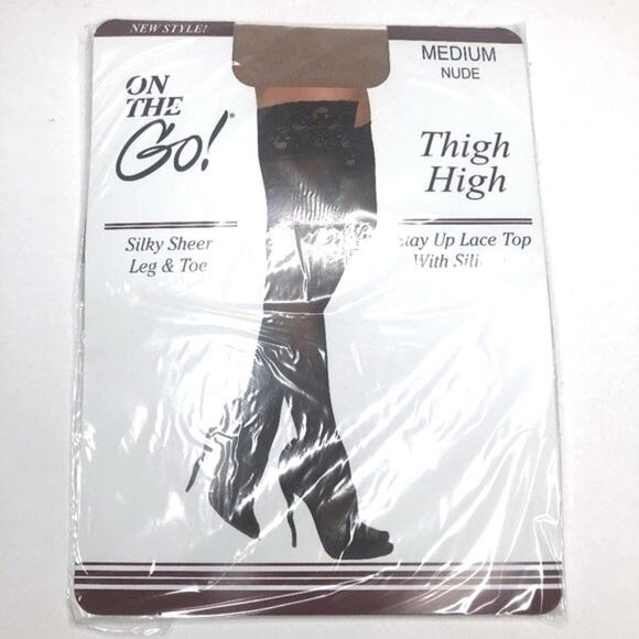 On The Go Nude Medium Thigh Highs New - Picture 1 of 3